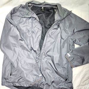 STARTER Mens Windbreaker Jacket - Large 42-44 Gray